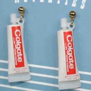 Toothpaste Gumball Charm Earrings